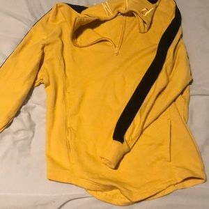 Quarter Zip sweater/ Victoria Secret Pink/ size extra small/ yellow